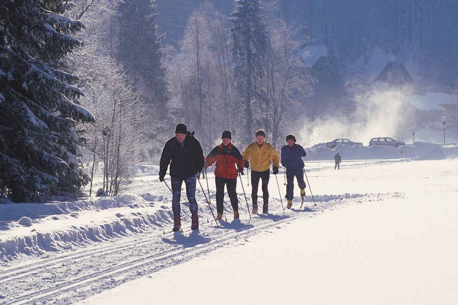 Menschen beim Langlauf